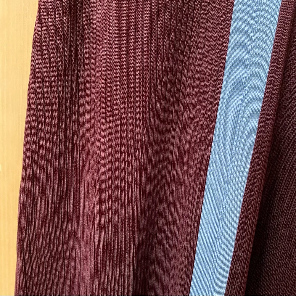 NEW Zara ribbed knit color block maxi dress purple blue - Picture 6 of 8